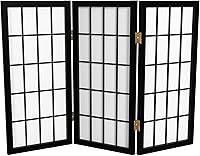 Vista 11 de Biombo portátil simple de 2 pies Biombo diseño Shoji, clásico diseño japonés 4 anchuras, 6 colores, Madera, Blanco