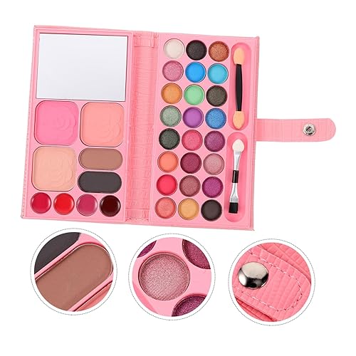 33-Color Kids Eyeshadow Palette Blush Portable Makeup Kit for Girls Non-Toxic Cosmetic Set Mirror for Beginner Makeup Enthusiasts