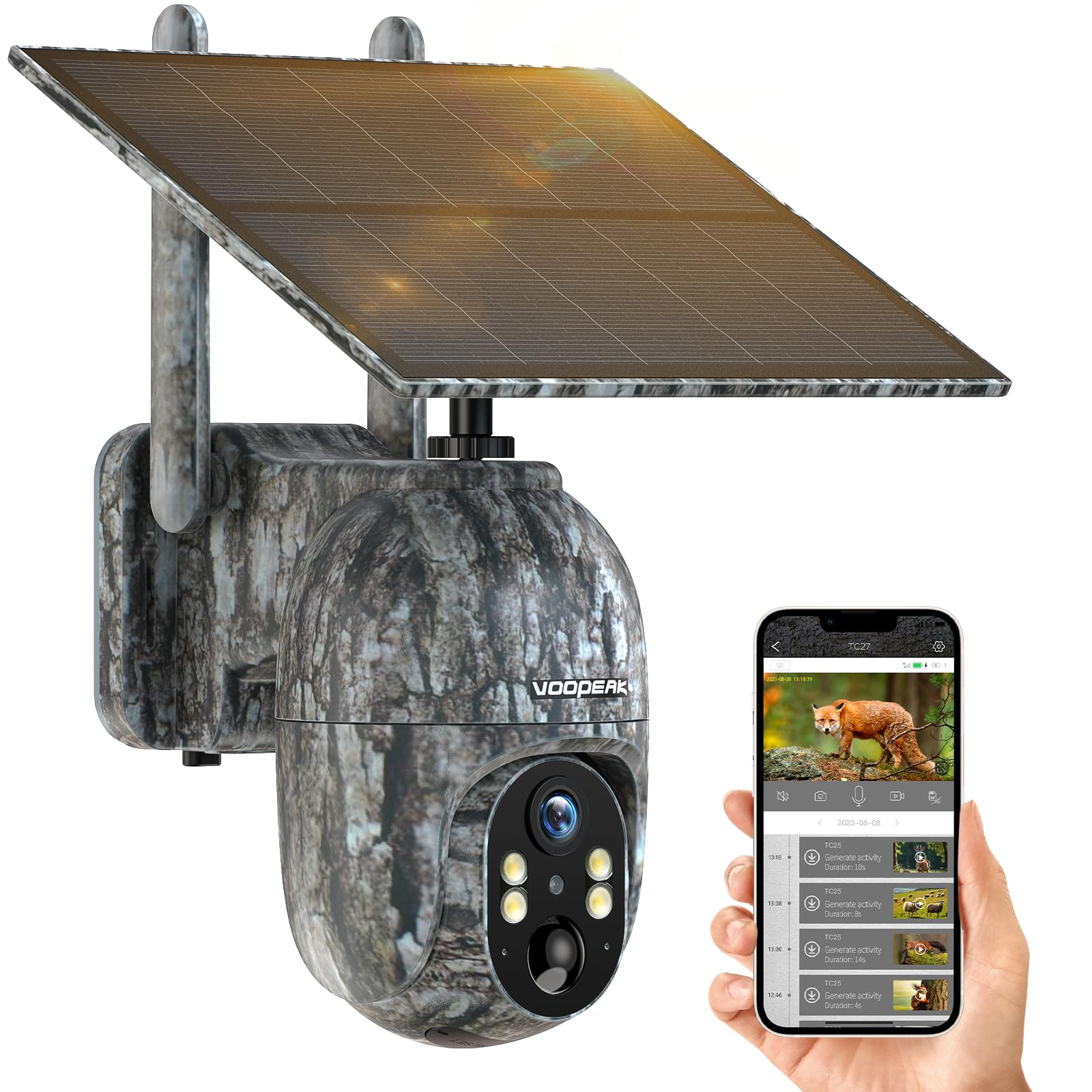 Amazon.co.jp: VOOPEAK ソーラー トレイルカメラ WIFI対応 60MP超 4K