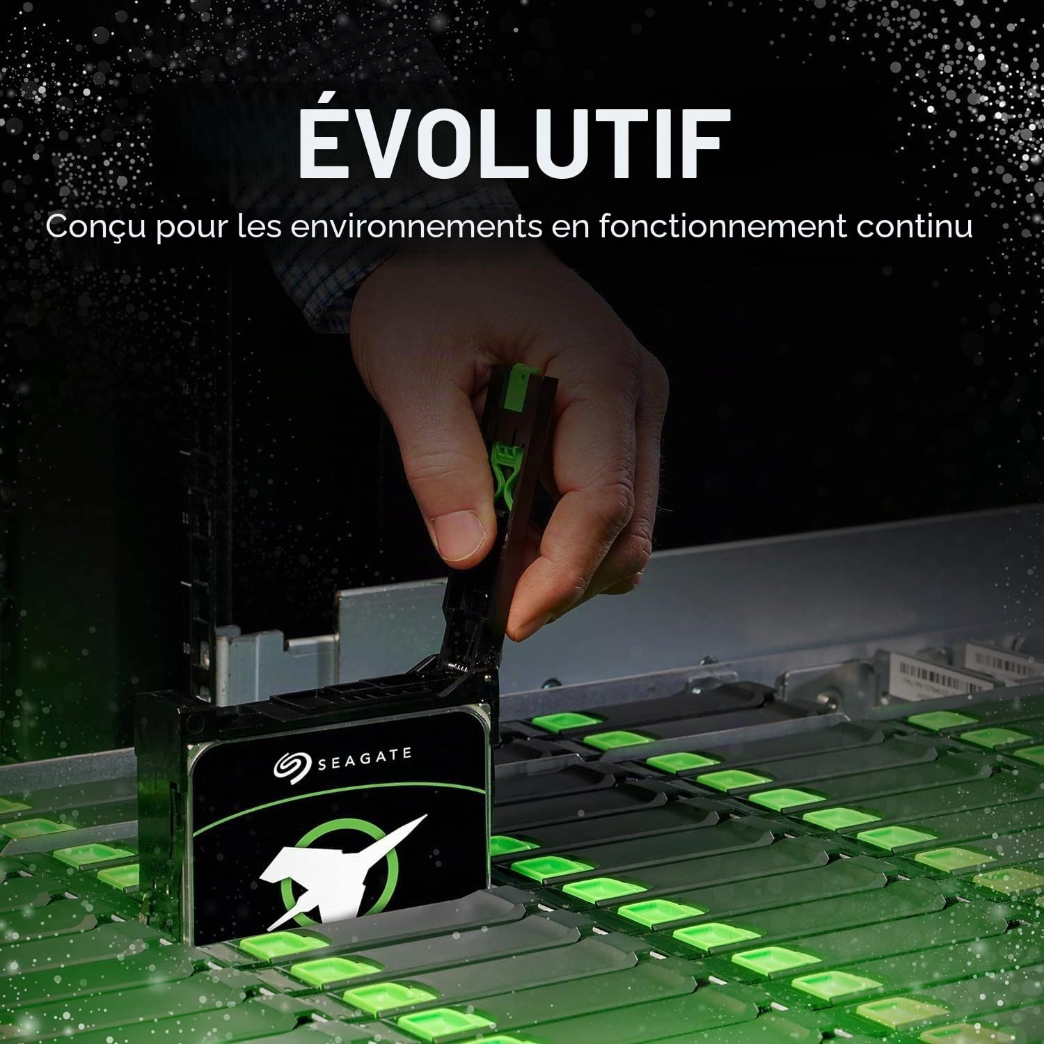 Seagate Exos X14 10To Serveur Interne Disque dur ST10000NM0568 3.5" HDD 512e/4Kn SATA 6Gb/s 7200RPM Cache 256Mo