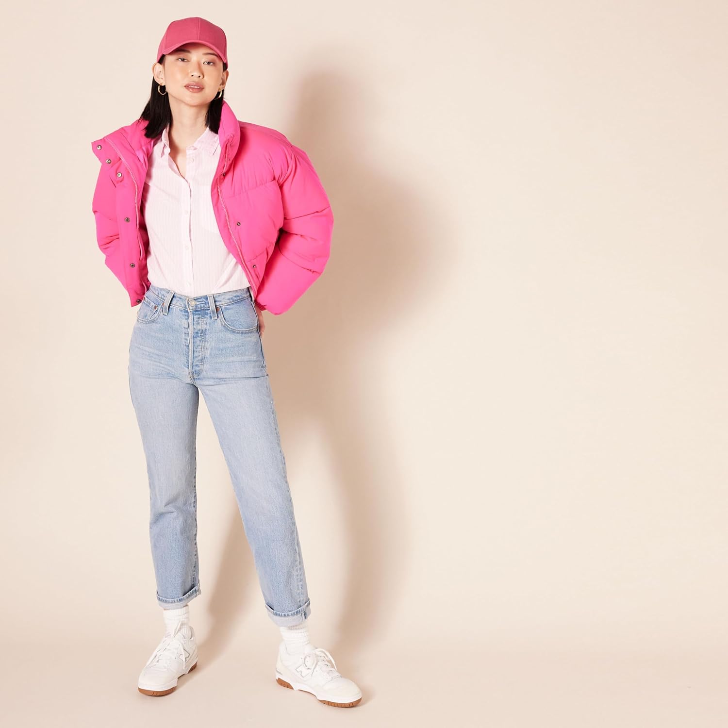 Amazon Essentials Women's Regular-Fit Long-Sleeve Button-Down Poplin Shirt - Image 5