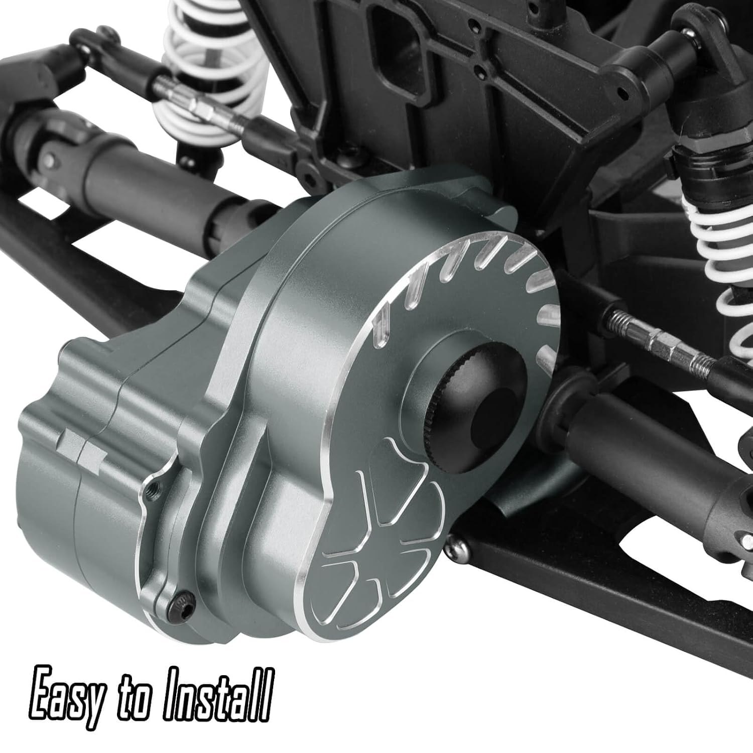RC Upgrades Part for 1/10 Slash/Rustler/Stampede/Bandit 2WD (VXL) Drag Slash/Bigfoot,Transmission Gearbox & 48P Gear & Slipper Clutch Kit Pressure Plate & Complete Differential,Titanium