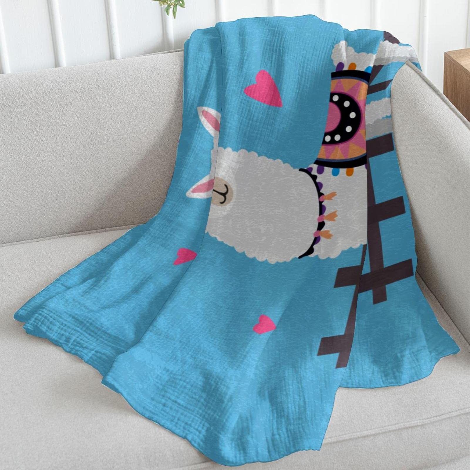 Boceoey Coperta Plaid Alpaca - Plaid Divano Morbida E Calda Coperta Pile Letto Bambini, Coperta Flanella Per Divano Letto Copriletto E Copridivano - Foto 4