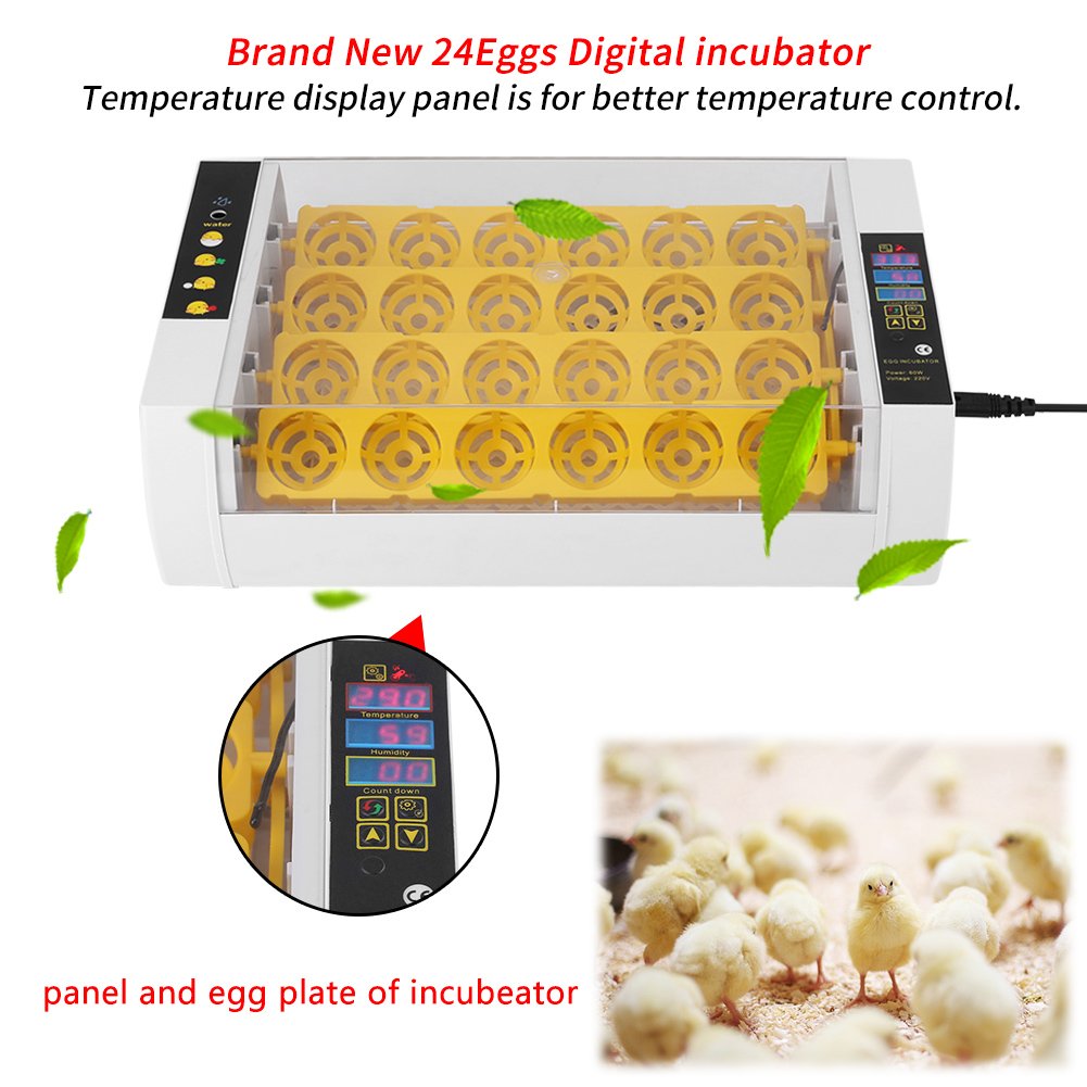 Egg Incubator, Automatic Incubator LED Digital Poultry Hatch Brooding