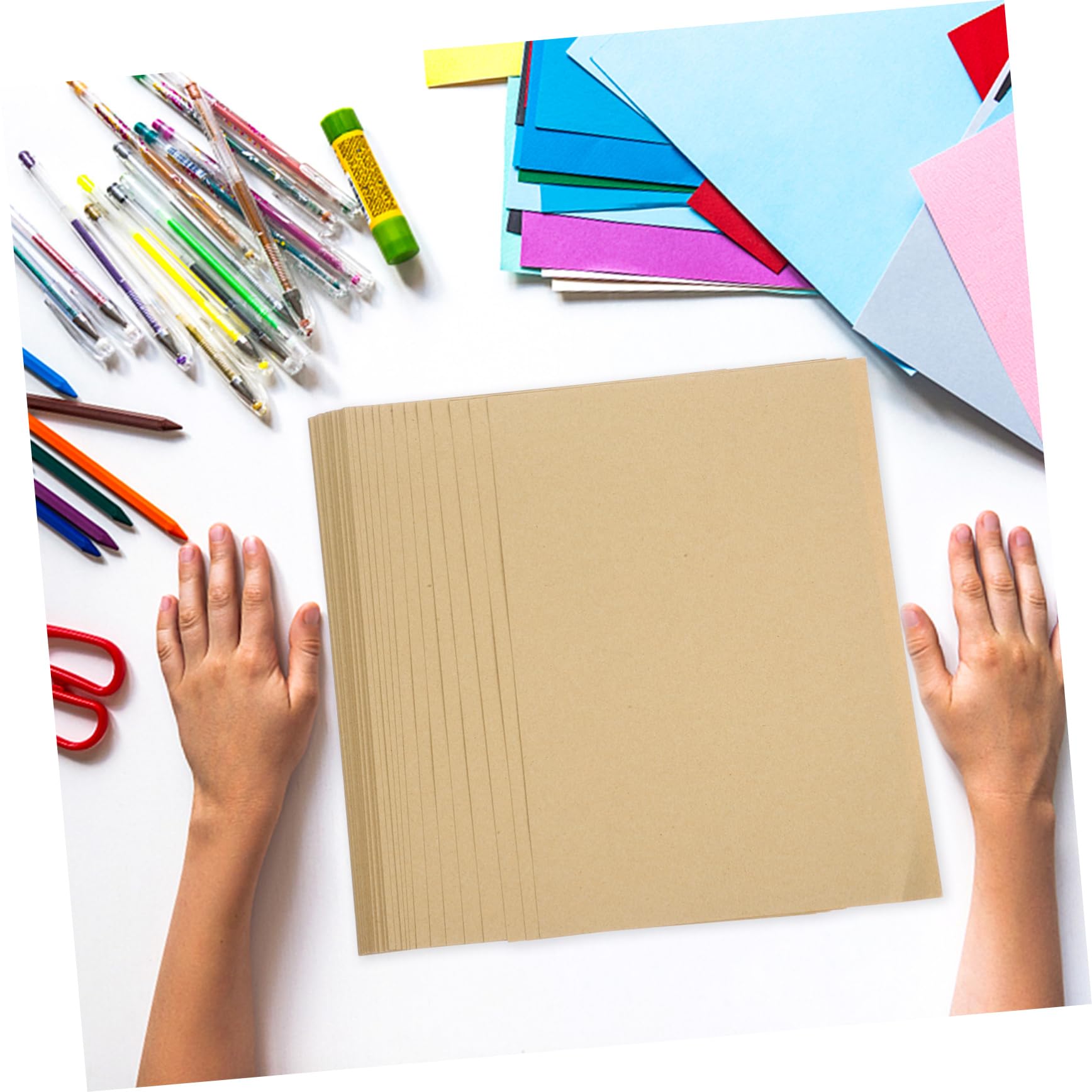 FUNNETOYU Papel De Cubierta Kraft Grueso Manualidades Cuadernos y Calendarios Versátil Para Proyectos De Bricolaje Scrapbooking y Tarjetas De Papel