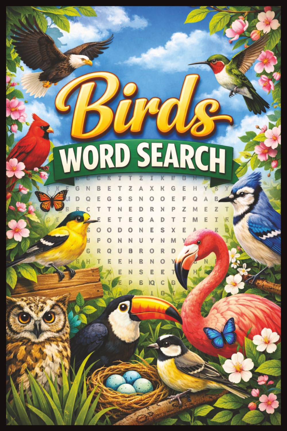 Birds Word Search: Explore 55 Bird‑Inspired Word Search Puzzles Packed with Over 450 Terms Covering Species, Habitats, Behaviors, and the Beauty of the Avian World. 6x9 Inches Booklet