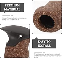 Vista 8 de Kisangel Mango de poste de senderismo con agarre de corcho, mango de caña de trekking de corcho de repuesto para senderismo, escalada, adaptador