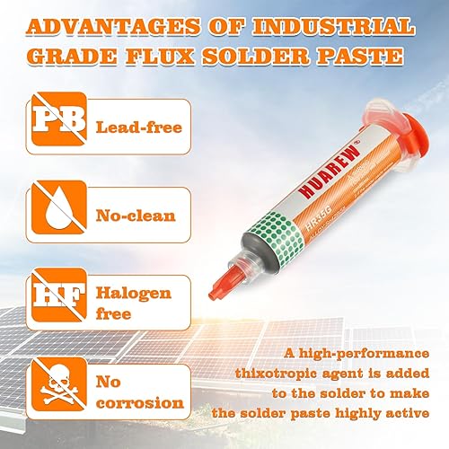 Miniatura 6 de Sn42Bi58 Pasta de soldadura sin plomo 280.4 F Pasta de lata de soldadura con jeringa Viene 2 herramientas dispensadoras 1 varilla de empuje