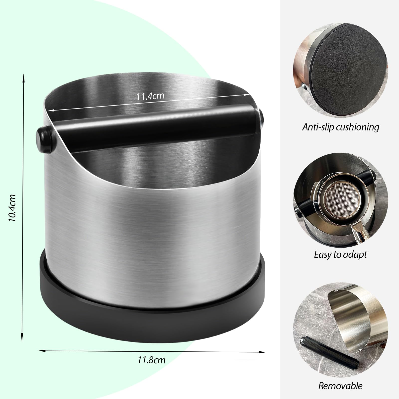 Coffee Knock Box Fondi Caffe Contenitore Contenitore Per Colino Adatto Per La Raccolta e Il Riciclaggio Dei Fondi Di Caffè Nei Bar, Nei Ristoranti Occidentali e Nelle Cucine