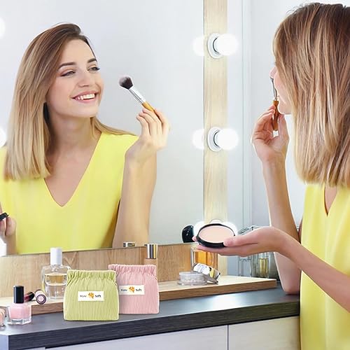 Miniatura 7 de AUGSUN Organizador elástico de pana para el cabello, 6 unidades, bolsa de almacenamiento elástica de pana, bolsa elástica de pana, bolsa de