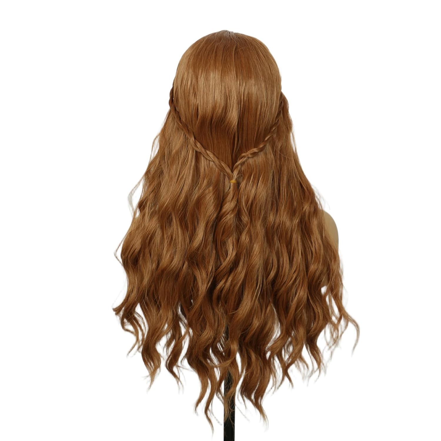 Women's Long Wavy Brown Wig Halloween Costume Cosplay Party Braids Wigs - Image 5