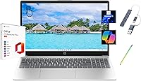 Vista 1 de HP 2025 - Laptop con pantalla táctil HD de 15.6 pulgadas, Microsoft Office 2024 gratuito, Intel Core i3-1315U (Beats i5-1135G7), 8 GB de RAM, SSD