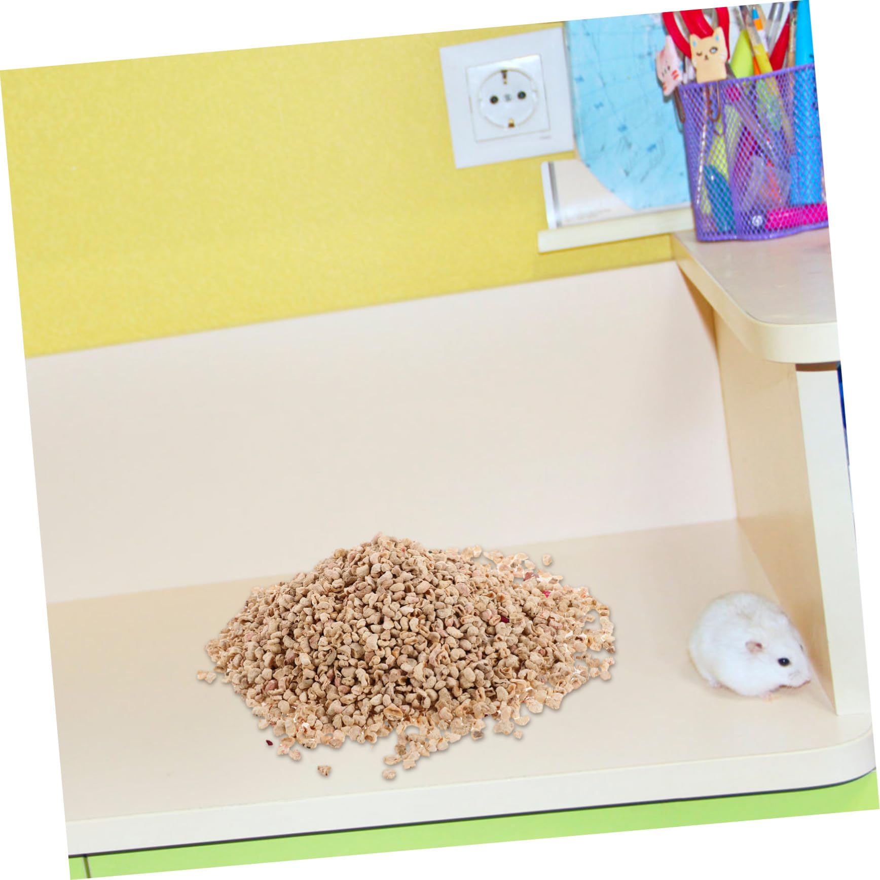 SUPVOX 1000g Lettiera per Criceti da Imbottitura Naturale di Pannocchie di Mais per Gabbie di Coniglietti e Piccoli Animali Domestici Inclusi Scoiattoli Gerbilli Porcellini Conigli