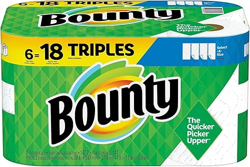 Miniatura 55 de Bounty Select-A-Size - Toallas de papel, blanco, 8 rollos dobles Plus = 20 rollos regulares