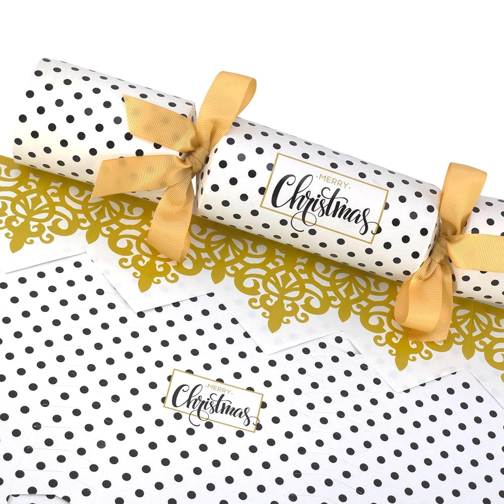 That's Crackers! 12 Large Spotty Christmas Cracker Kit - Make & Fill Your Own
