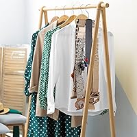 Vista 6 de Sawysine Paquete de 2 percheros de madera para corbatas y cinturones para hombres con 24 ganchos giratorios de 360 grados, accesorios para bufandas