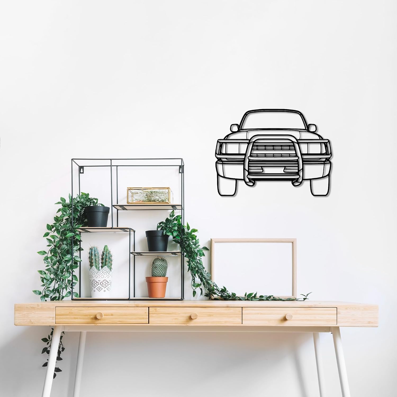 Landcruiser HDJ80 Front Silhouette Metal Wall Art | Metal Wall Decor | Automotive Wall Decor | Living Room Wall Decor | Christmas Gifts | Gifts For Car Lovers | Gifts (100 CM 40 Inches)