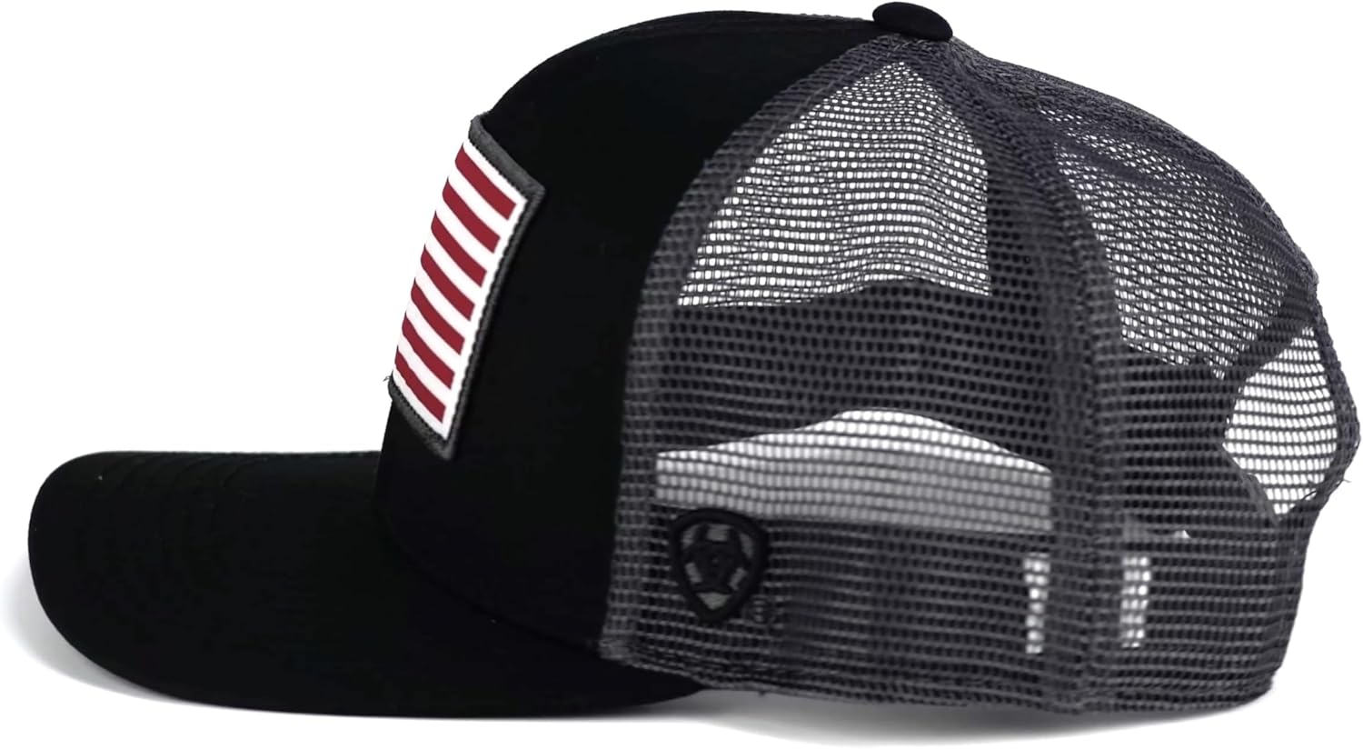 ARIAT Mens American Flag Patch Black Cap