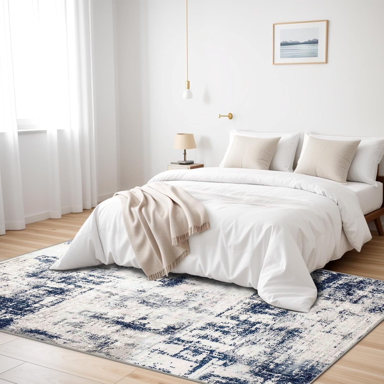 Grand tapis de décoration moderne 160x230 cm aux finitions soignées