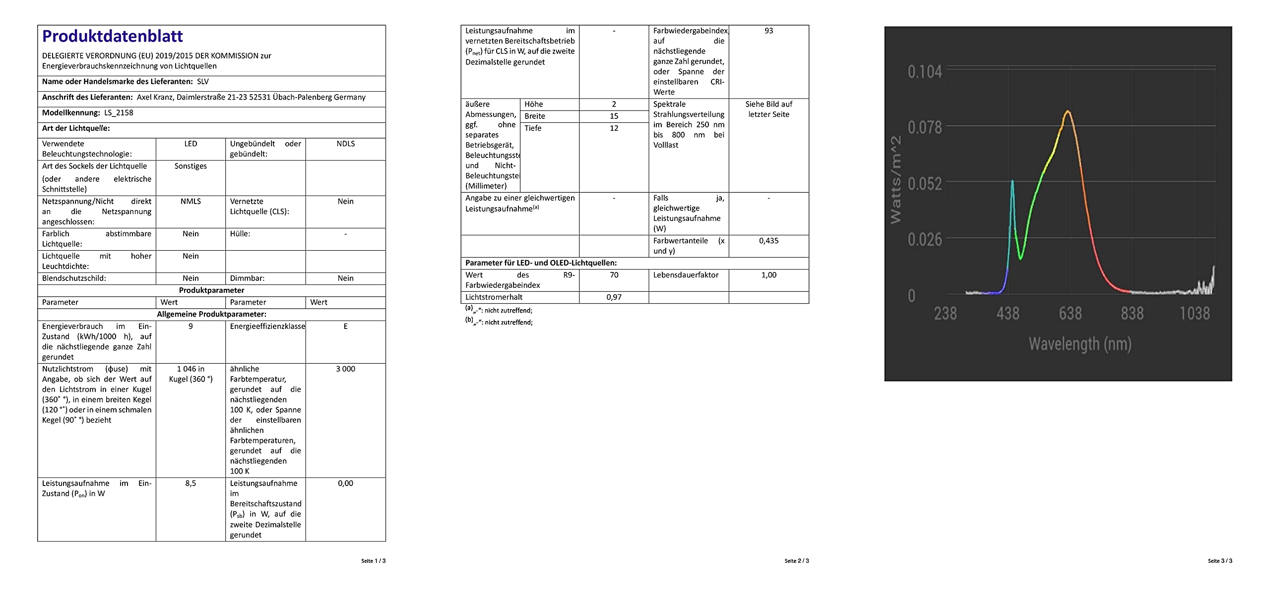 SLV Pendelleuchte HELIA 40 / Wohnzimmer-Lampe, Innen-Beleuchtung, Hänge-Leuchte Esszimmer, LED, Decken-Leuchte / IP20 3000K 9W 700lm schwarz 30Grad