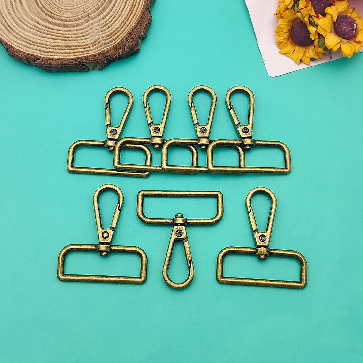 12pcs 1-1/2" Inside Diameter D Ring Lobster Clasp Claw D Ring Swivel Lobster Clasp Lobster Lanyard Clasp Keychain Clips Hook for Swivel Snap Fashion Clips,Jewelry,DIY Crafts Supplies(Antique Bronze) - Image 7