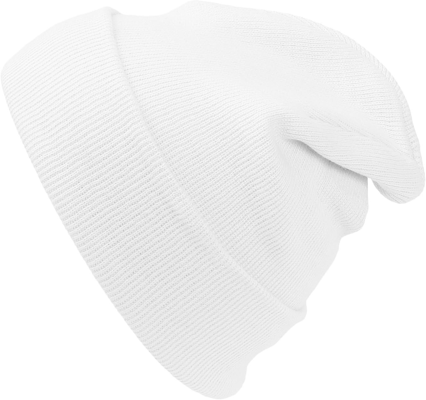 Unisex Plain 12 inch Long Beanie - Many Colors
