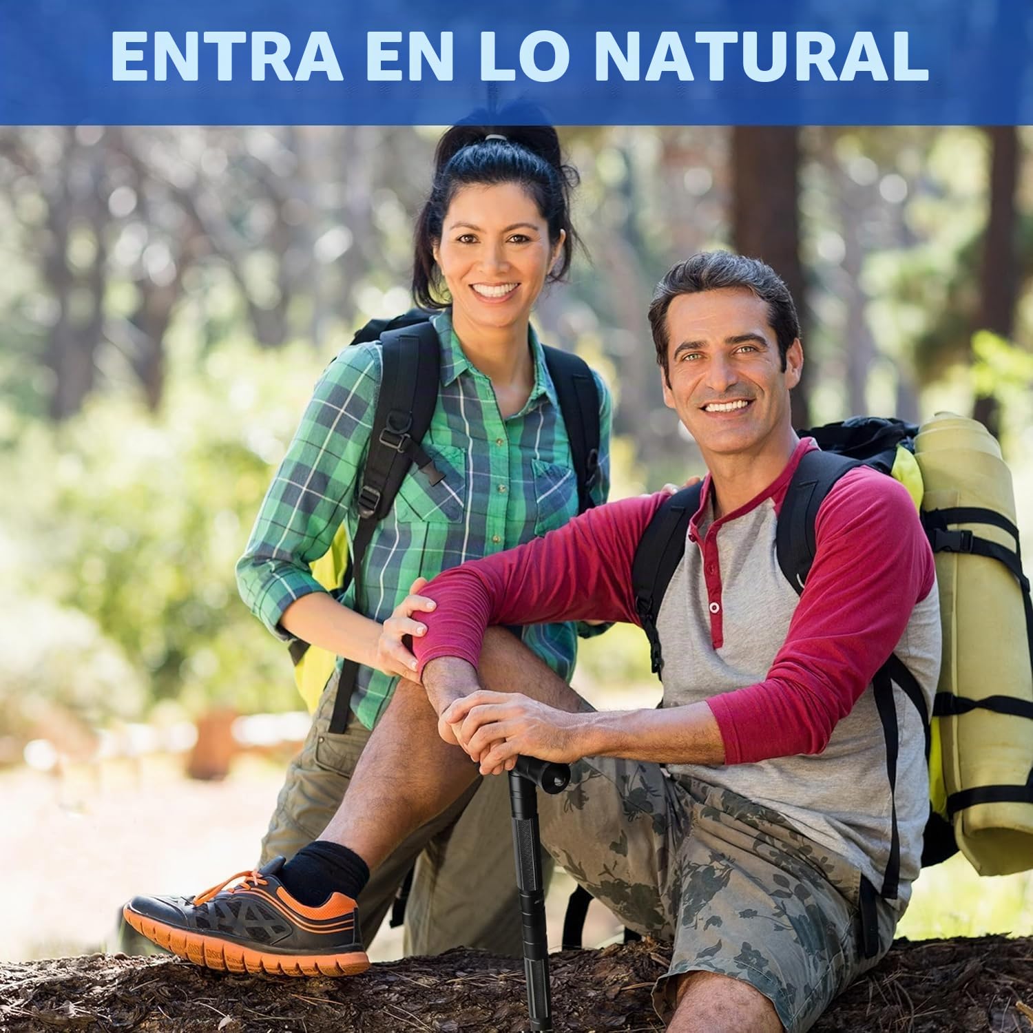 aiGear 5 Tubo Bastones de Senderismo Ajustable CNC Aluminio | Ligero y Resistente Palos Senderismo, Bastoncini con Bolsa de Almacenamiento, para Camping Montañismo Mochila Alpinismo Trail