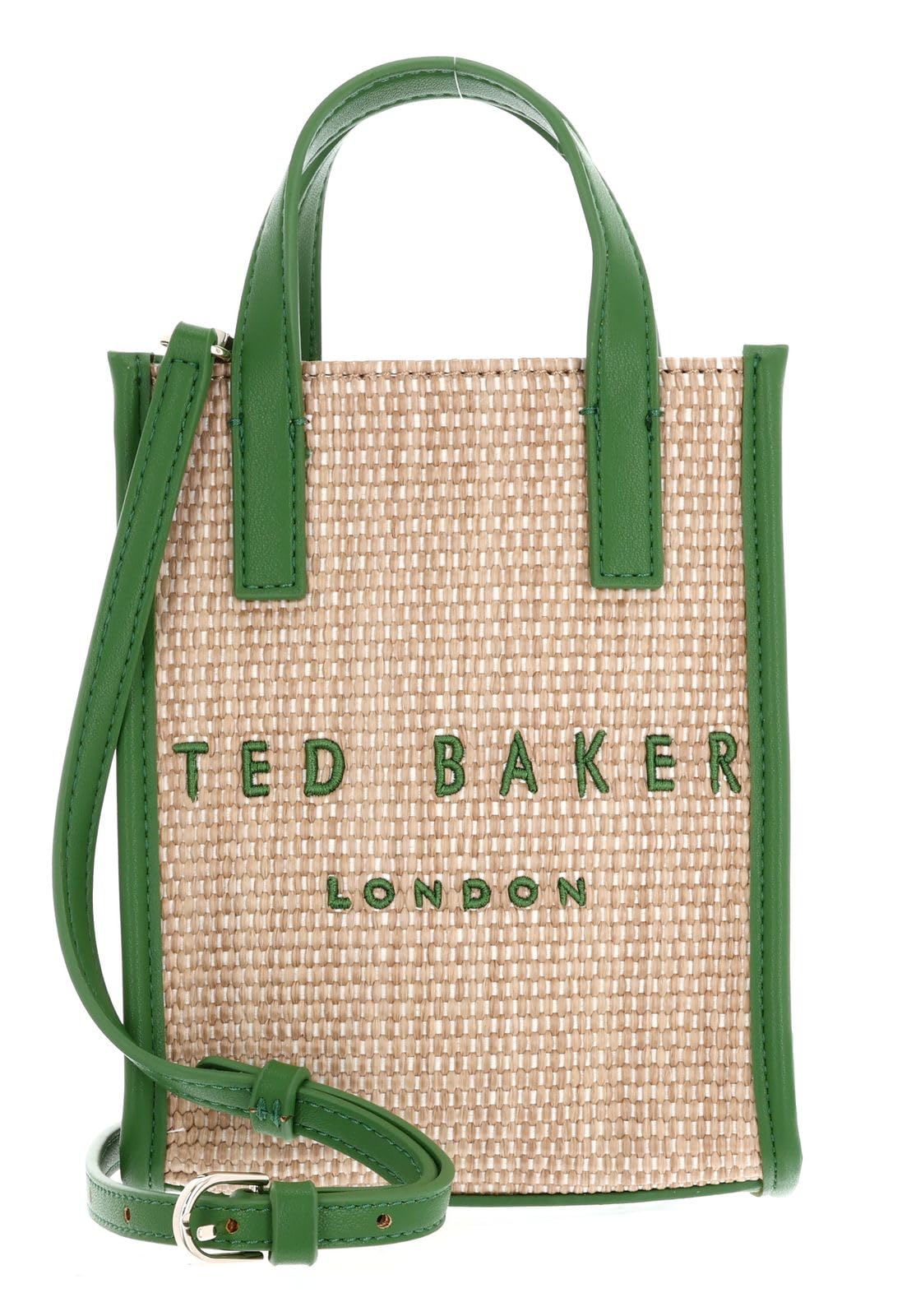 Mini sac icône Ted Baker en raphia synthétique vert : l'accessoire tendance d'été - 6
