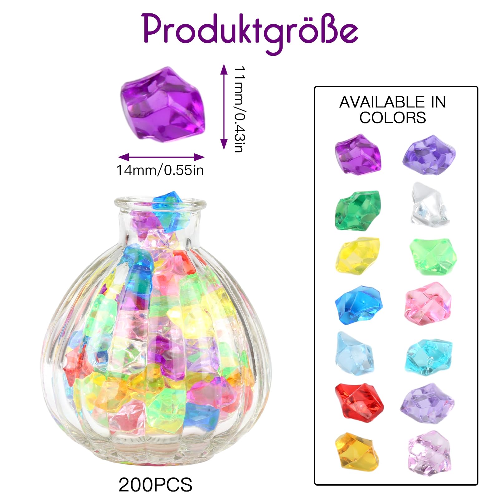 Muggelsteine kleurrijk kinder – ca. 210 stuks, 900g, kleurrijke glasstenen, kleurrijke glasnuggets, decoratieve stenen voor vazen, decoratieve glasstenen, 15-20mm, voor aquarium, waterplanten en Muggelsteine kleurrijk kinder – ca. 210 stuks, 900g, kleurrijke glasstenen, kleurrijke glasnuggets, decoratieve stenen voor vazen, decoratieve glasstenen, 15-20mm, voor aquarium, waterplanten en