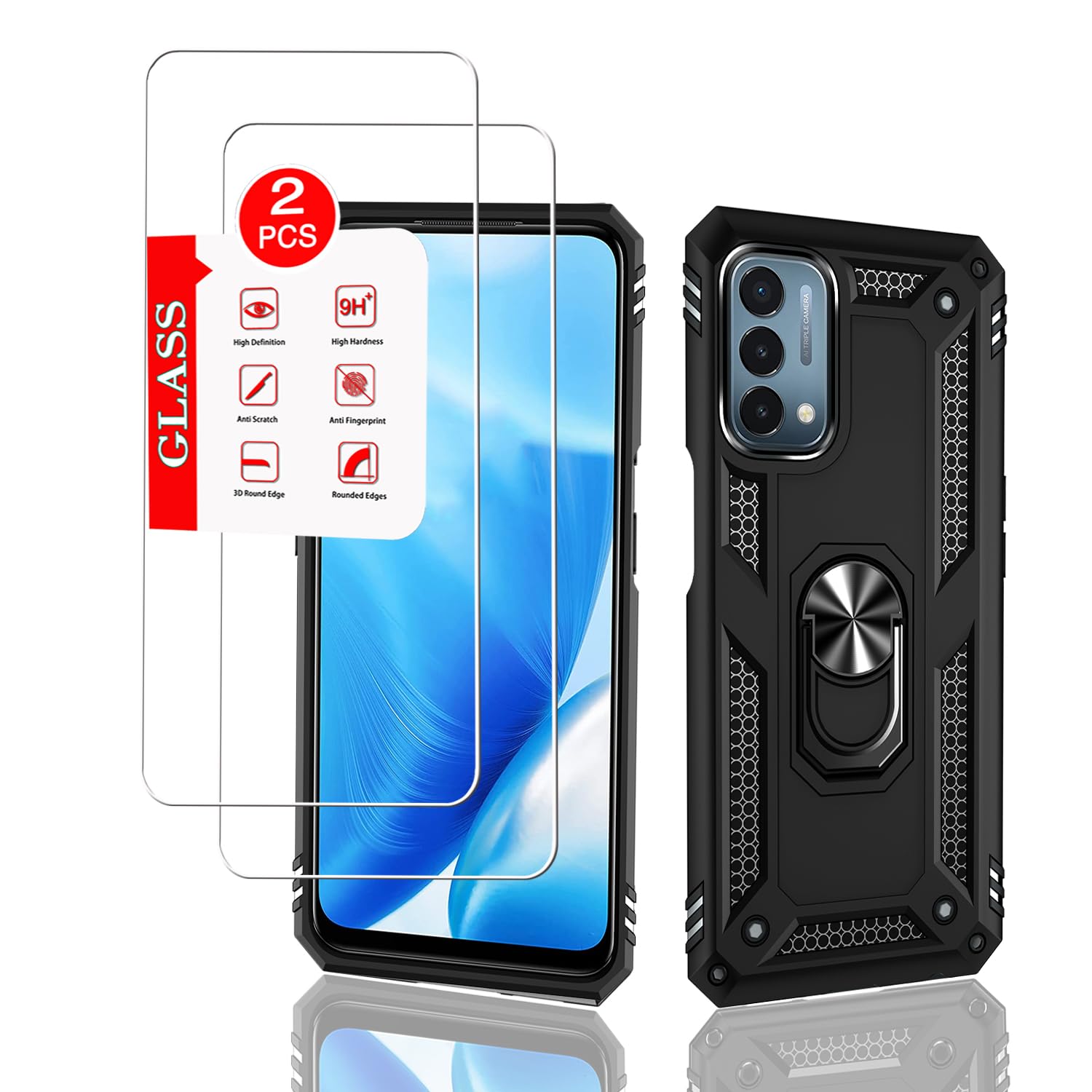 Anvzle for OnePlus Nord N200 5G Case, for OnePlus Nord N200 Case Dual Layer Protective Heavy Duty Armor Full-Body Shockproof Rugged [Military-Grade]