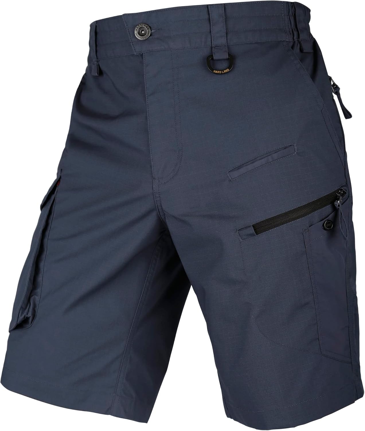 HARD LAND メンズ カーゴショーツ ストレッチ ウエスト 軽量 ワークショーツ リップストップ タクティカル ショーツ ハイ