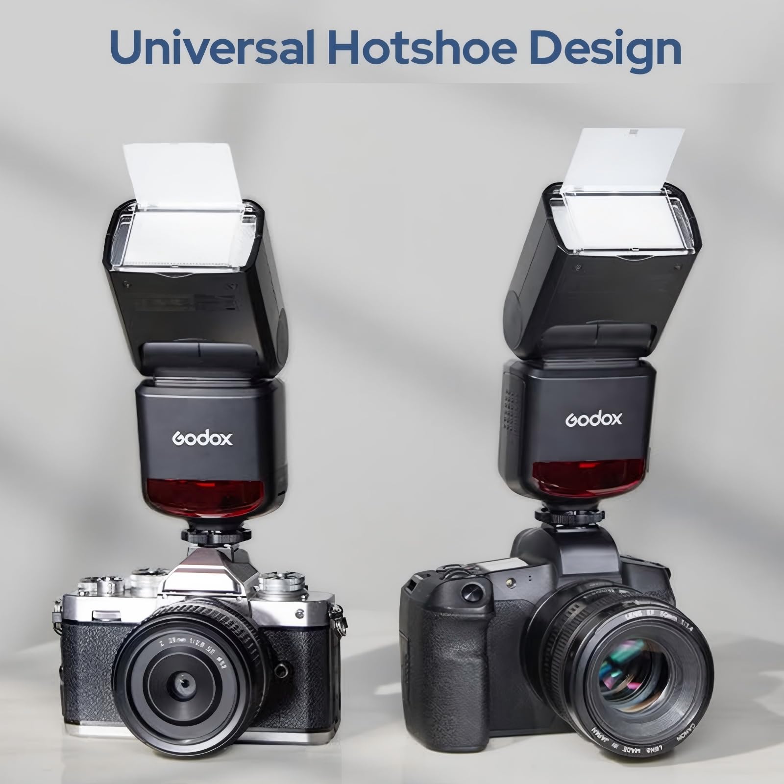 Godox TT520III Cámara flash, TT520 III Speedlite, GN33 8 niveles de potencia, disparo óptico S1/S2, tiempo de carga de 1,8 s, cabezal de giro e inclinación, compatible con Canon, Sony, Nikon, Fujifilm