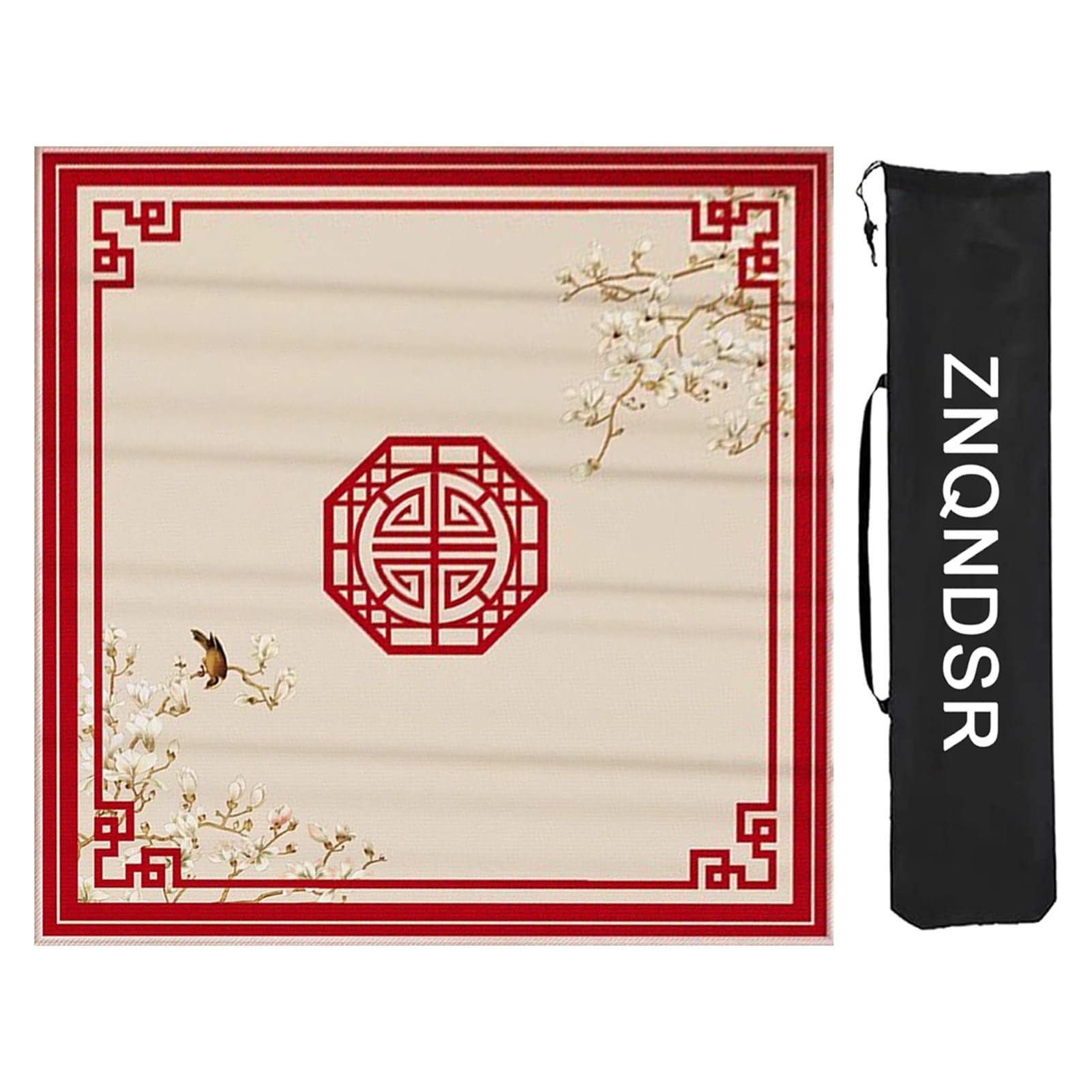 Zagęszczona Kwadratowa Mata Na Stół Mahjong, Mata Do Gry W Mahjong Z Torbą Do Przechowywania, Mata Mahjong Do Gier Karcianych Gry Planszowe(95cm/37in)