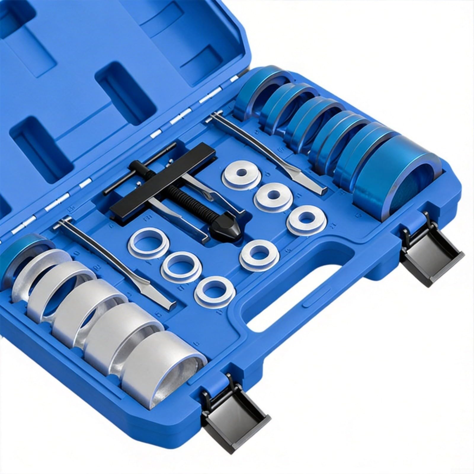 Set di attrezzi per albero motore, 22 pezzi, 28-64 mm, rimozione e installatore con adattatori in alluminio per auto, camion, furgone riparazione manutenzione