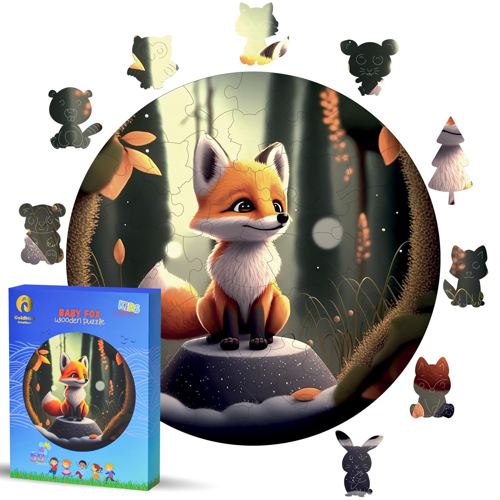 Wooden Puzzle - Kids Collection (Baby Fox)