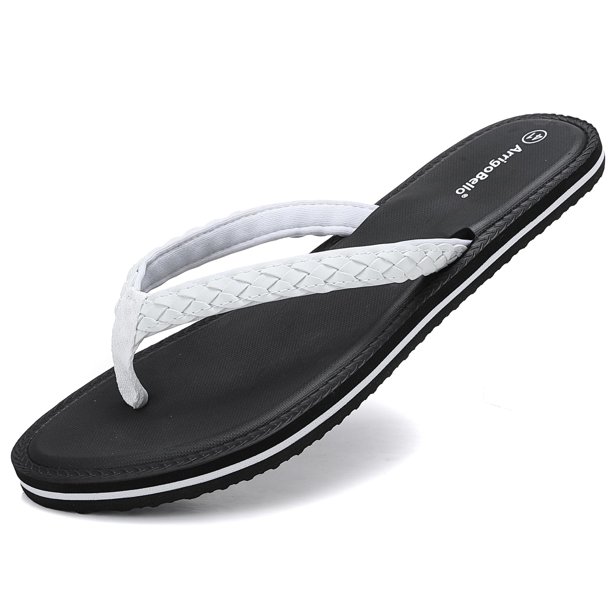 ARRIGO BELLO Flip Flops Damen Sommer Zehentrenner Bequem Sandalen Strand Innen Außenbereich Frauen Rutschfest Badelatschen Größe 36-41