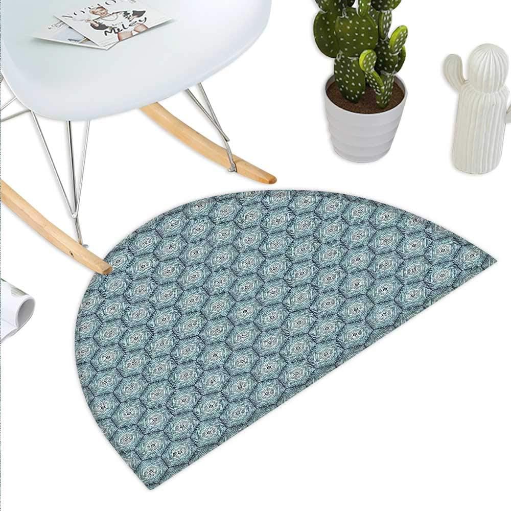 Abstract Half Round Door mats Growth Rings Themed Bullseye