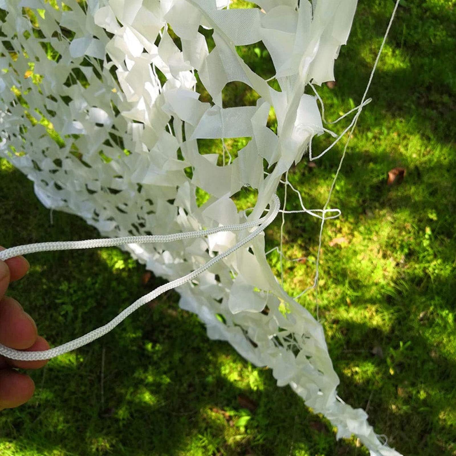 CANEVE Red De Camuflaje para Exteriores 3x3m,Red De Camuflaje Blanca,Camouflage Net,Tela De Sombra Oxford Duradera,Red De Sombra De Caza,Fotografía De Observación De Aves(Size:6mX10m)
