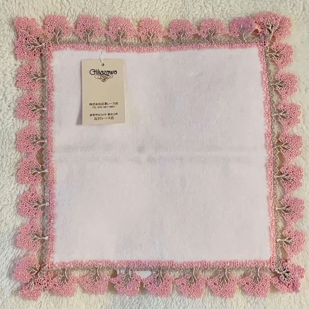 近沢レース タオルハンカチ サクラ 桜並木 ピンク Chikazawa 近沢レース タオルハンカチ サクラ 桜並木 ピンク Chikazawa