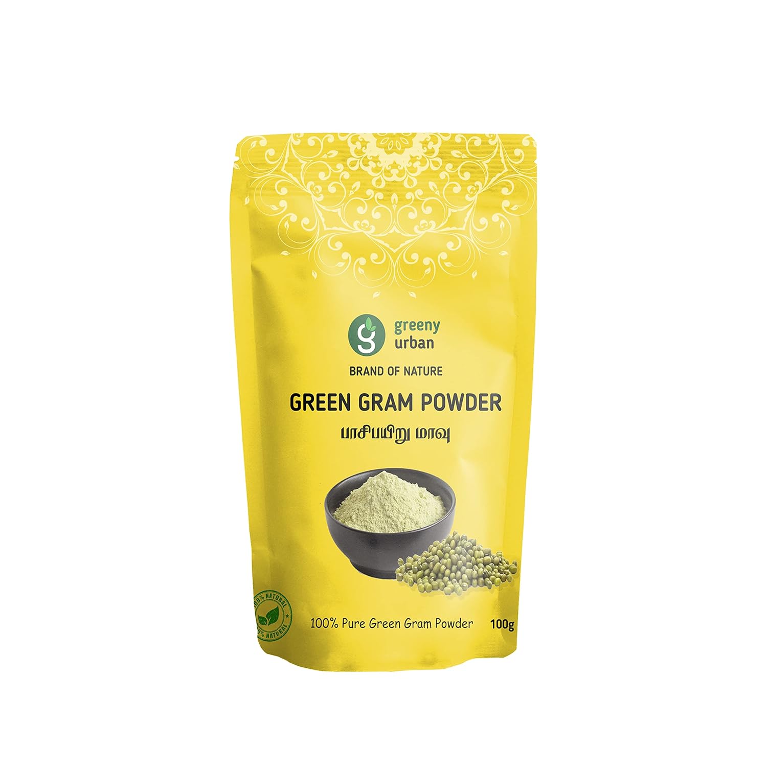 Greeny Urban Green Gram Powder For Face 100g (Pack of 1) Amazon.in Beauty