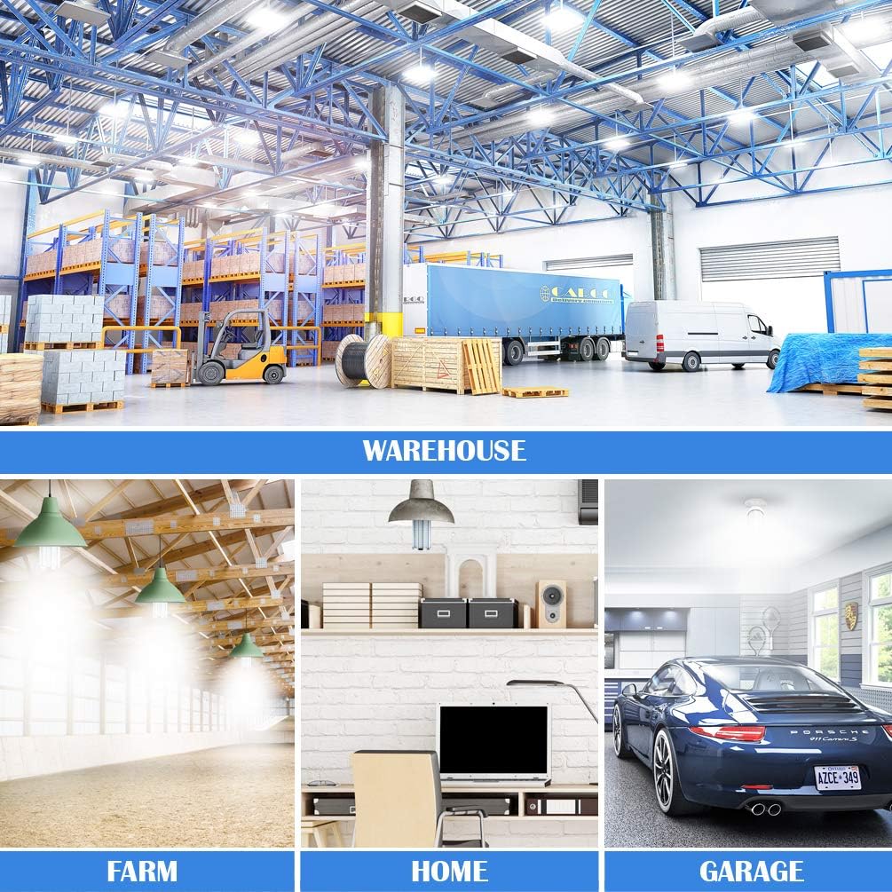 E39 80W LED Corn Light Bulb， 800W Equivalent 8000 Lumen 6500K Large Area Cool Daylight White for Outdoor Indoor Garage Warehouse Workshop Street Factory Backyard E39/E40&E26/E27 (E39/E40&E26/E27)