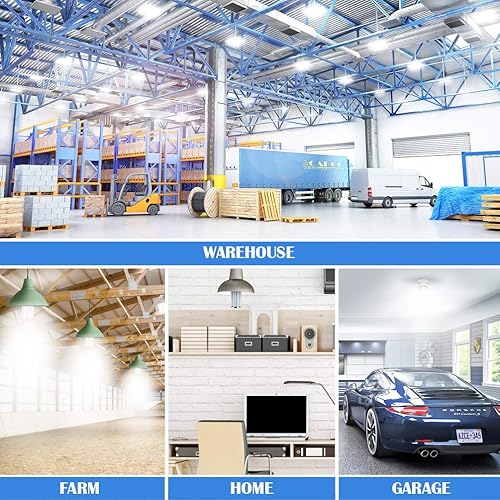 Miniatura 7 de Bombilla LED E39 de 80 W, equivalente a 800 W, 8000 lúmenes, 6500 K, gran área, luz blanca fría, para exteriores, interiores, garaje, almacén,