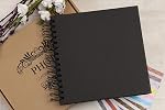 M-Aimee 12 x 12 1 cm DIY Album de photos de scrapbook Couverture rigide Kraft Blank noir Page Mariage et anniversaire famille Album de photo (Noir, 12Inch)