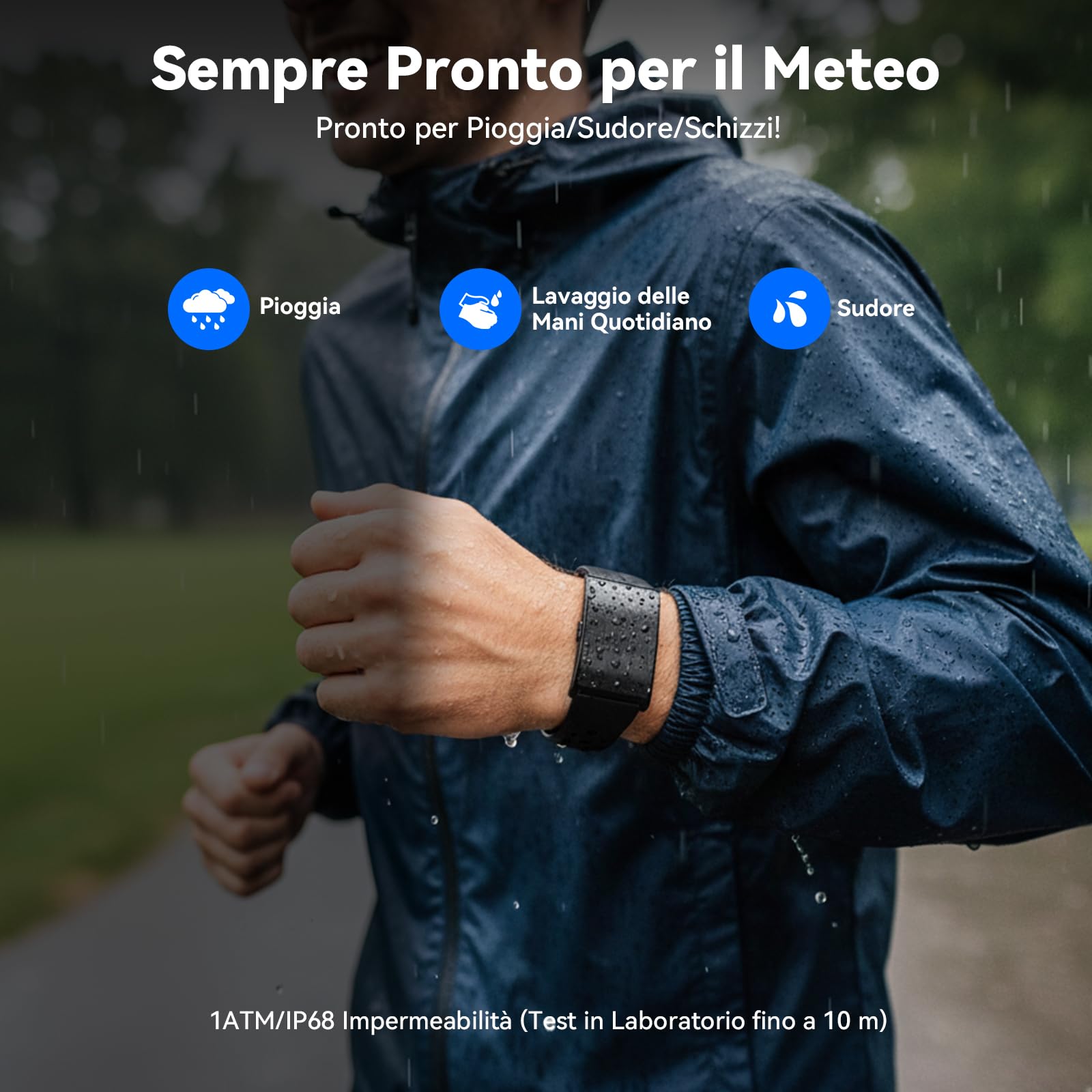 Fitness Tracker Smartwatch senza Schermo per Uomo Donna Nero | 24/7 Frequenza Cardiaca & Sonno con Analisi AI, Durata 60 Giorni, 170+ Modalità Sport, Non Abbonamento Richiesto