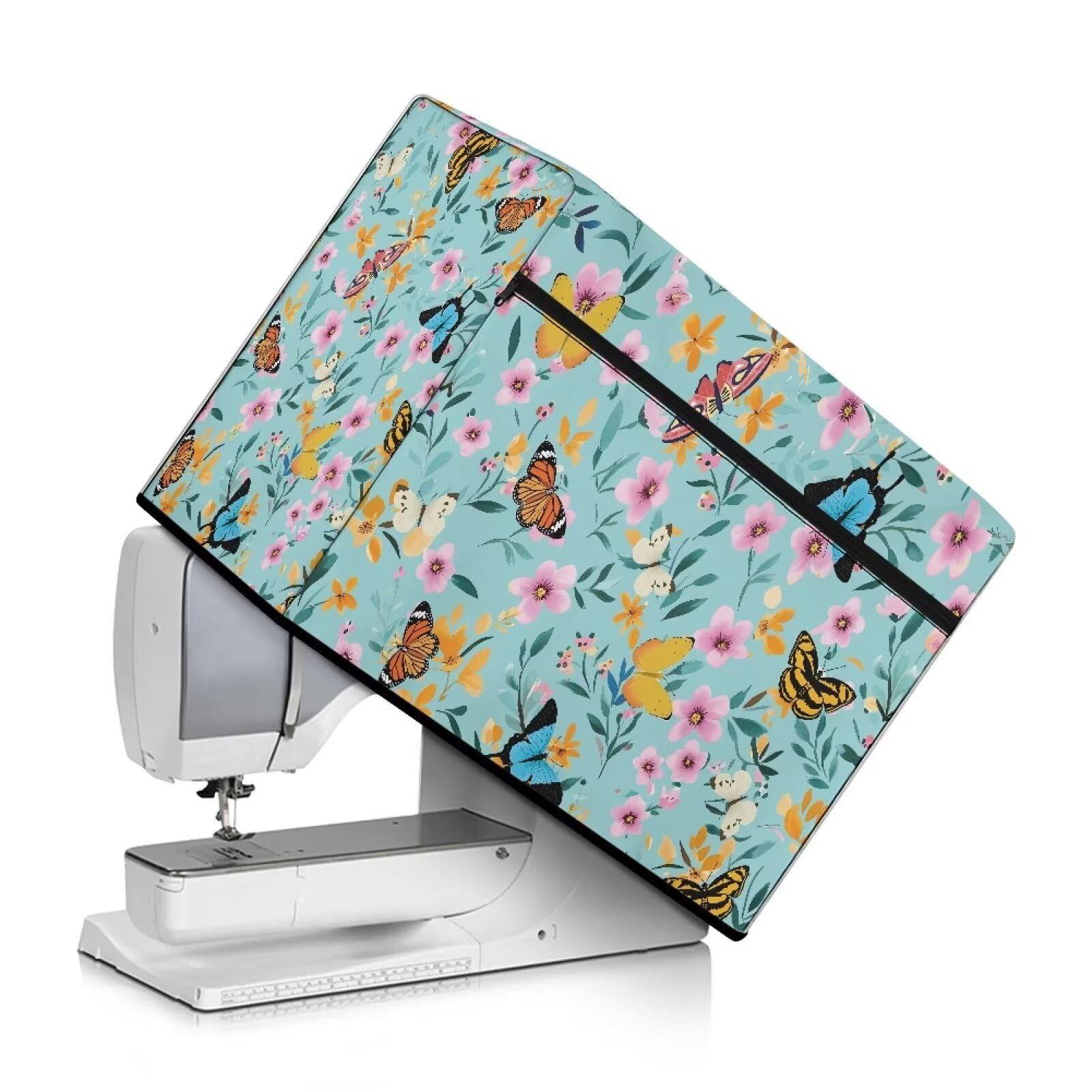 Housse Singer Brother Housse De Protection Pour Machine à Coudre CURMIO – Avec Poches, Universelle – Gris – 42x20,5x33,3 Cm