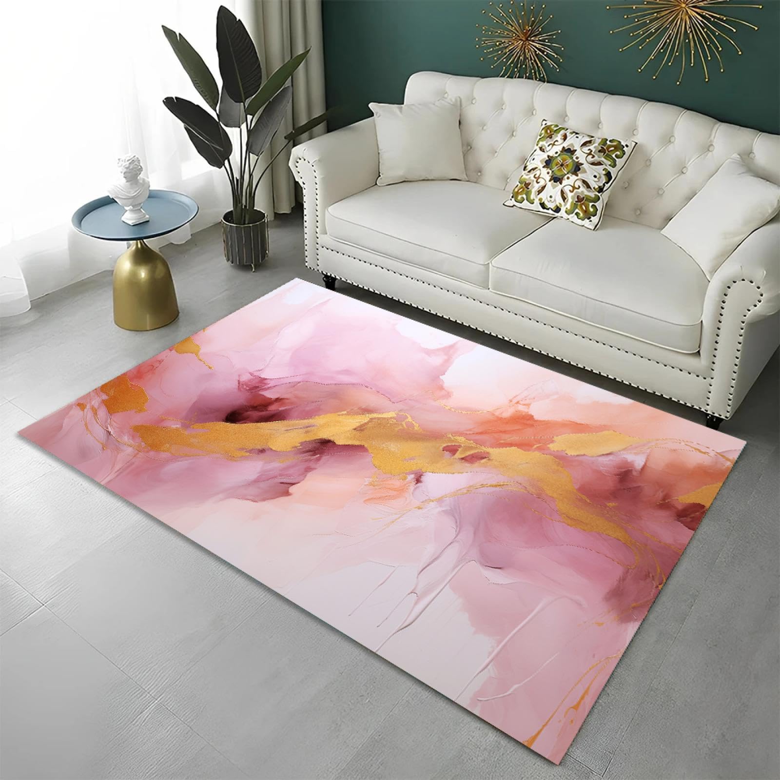 Tapis en marbre rose doré protégez vos sols avec style et sécurité