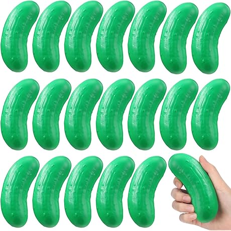 Pickle Stress Toy: 20 Pc Squeezable Foam Pickle Things