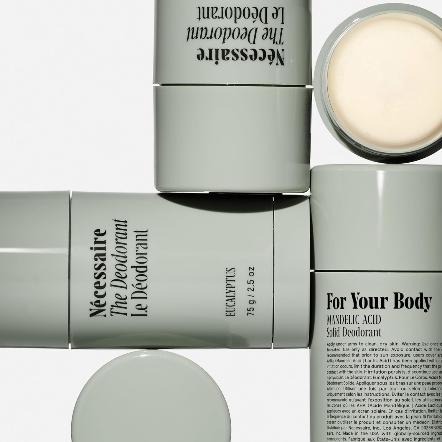 Nécessaire The Deodorant Eucalyptus | Natural Aluminum Free Deodorant For Women & Men. Extra Strength Treatment with Mandelic Acid. Free of Baking Soda, Ozokerite & Parabens (75 g/2.5 oz) - Image 3