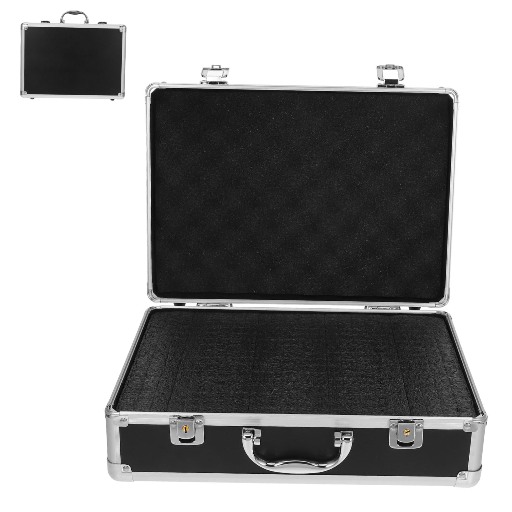 Kisangel Mallette de Rangement Outil Alliage Aluminium Capacité Importante Fermeture Sécurisée à Code Valise Portable pour Organisation Pratique Maison et Déplacement