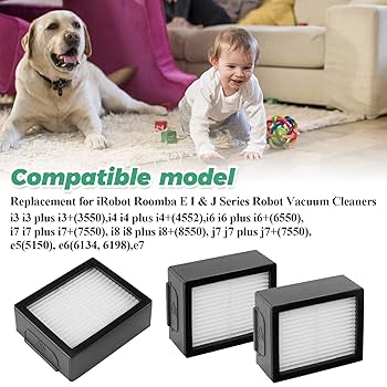 iRobot Roomba 自動掃除機 HEPAフィルター搭載 HEPA Filter Replacement for iRobot Roomba E I & J Series